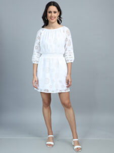 SCHIFFLE WHITE COLD SHOULDER