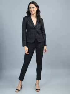 Lycra lightweight expandable Suits (Black Plaids )