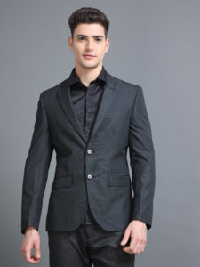 Comfort fit ,formal  jacket ,lined (Black Pin Stripe )