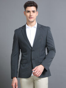 Comfort fit formal jacket (Charcoal )